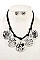 SNAKE PATTERN BIB NECKLACE SET