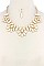 CHIC POINTED OVAL BEADED STATEMENT NECKLACE JY-DN2699