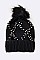 Pack of 12Pcs Assorted Raised Knit Stone Beanie