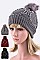 Pack of 12Pcs Assorted Raised Knit Stone Beanie