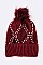 Pack of 12Pcs Assorted Raised Knit Stone Beanie