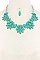 CHIC POINTED OVAL BEADED STATEMENT NECKLACE JY-DN2699