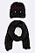 Pack of 12Pcs Diamond Knit Beanie & Scarf Set