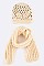 Pack of 12Pcs Diamond Knit Beanie & Scarf Set