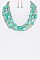 LAYERED MIX BEADS STATEMENT NECKLACE SET