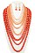 MULTI ROW CHUNKY BEAD NECKLACE SET