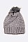 Chic Glitz Wool Blend PomPom Beanie LA-7068
