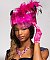 LARGE BOW FEATHERED NETTED DECORATIVE HEADPIECE