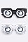 Pack of 12 pieces Iconic Futuristic Reflective Square Sunglasses LA138-1519