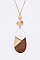 Classy Mix Media MOP Pendant Necklace Set LA126436