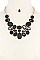 POSH GEOMETRIC BEADED STATEMENT NECKLACE JY-DN2710