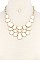 POSH GEOMETRIC BEADED STATEMENT NECKLACE JY-DN2710