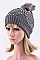 Pack of 12Pcs Assorted Raised Knit Stone Beanie
