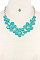 POSH TEARDROP GEMS STATEMENT NECKLACE JY-DN2694