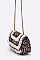Trendy Tweed Fuzzy Iconic Swing Bag