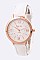 Stylish Roman Number Dial Leather Band Fashion Watch LA-8854