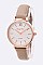 Chic Textured Leather Band Fashion Watch LA-8810