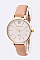 Chic Textured Leather Band Fashion Watch LA-8810