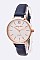 Chic Textured Leather Band Fashion Watch LA-8810