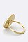 Stylish Metal Satin Disk Ring LAMSR0045