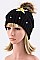 Mix Patches Iconic Fur Pom Beanie LA-MM6042