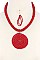 STYLISH BEADED CIRCLE PENDANT FASHION NECKLACE JY-QNE-10608