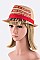 Super Star Printed Fashion Straw Fedora LABBH1123