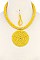 STYLISH BEADED CIRCLE PENDANT FASHION NECKLACE JY-QNE-10608