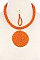 STYLISH BEADED CIRCLE PENDANT FASHION NECKLACE JY-QNE-10608