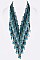 Large Bib Style Layers Beads Tribal Statement NECKLACE LA-AN11168B