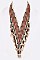 Large Bib Style Layers Beads Tribal Statement NECKLACE LA-AN11168B
