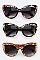 Pack of 12 Pieces Floral Pattern Cat Eye Sunglasses