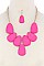 POSH CHUNKY OVAL STATEMENT NECKLACE SET LA-MNE6432