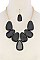 POSH CHUNKY OVAL STATEMENT NECKLACE SET LA-MNE6432