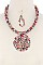 STYLISH BEADED CIRCLE PENDANT FASHION NECKLACE JY-QNE-10608