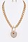 Crystals Heart Pendant Necklace With Crystal Earrings Set LA-MS7075