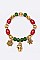 Pack of 12 Decorative Christmas Charm Bracelet Set