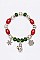Pack of 12 Decorative Christmas Charm Bracelet Set