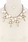 LUXURIOUS PEARLS AND BEADS CROSS CHARM DANGLE NECKLACE SET JY-MS-8519
