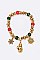 Pack of 12 Glittery Christmas Charm Bracelet Set