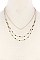 CHIC TEARDROP DANGLE BEADED MULTI-LAYERED NECKLACE JY-MN7034