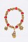 Pack of 12 Glittery Christmas Charm Bracelet Set