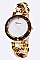 Glam 2-Tone Chain Bracelet Fashion Watch