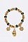 Pack of 12 Glittery Christmas Charm Bracelet Set