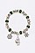 Pack of 12 Glittery Christmas Charm Bracelet Set