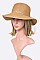 Pack of 12 (pieces) Assorted Flower Accent Straw Sun Hat LABB4167