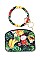KEY RING TROPICAL FRUIT PRINT POUCH