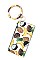 KEY RING PINEAPPLE BANANA PATTERN POUCH