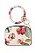 KEY RING WATERCOLOR FLORAL PATTERN POUCH