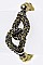 Crystal Hoops Design Stretch Bead Bracelet LA-B4805